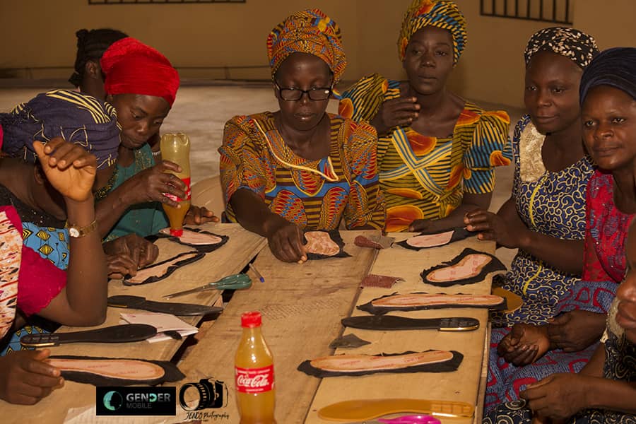 Some participants during the training session